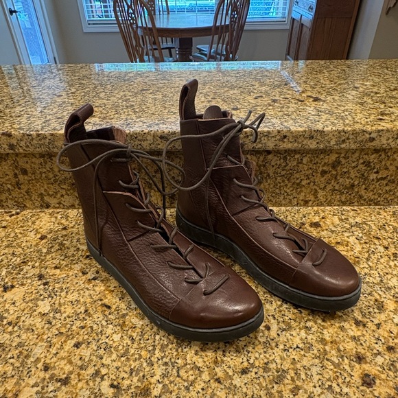 Trippen Lace-Up Brown Organic Leather Develop Boots Size 39...